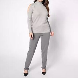 Attitudes by Renee Light Gray Turtleneck Sweater